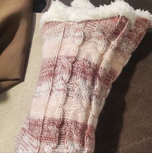 Its almost summer but its STILL COLD at WORK sale.. socks. Pink and white nwot